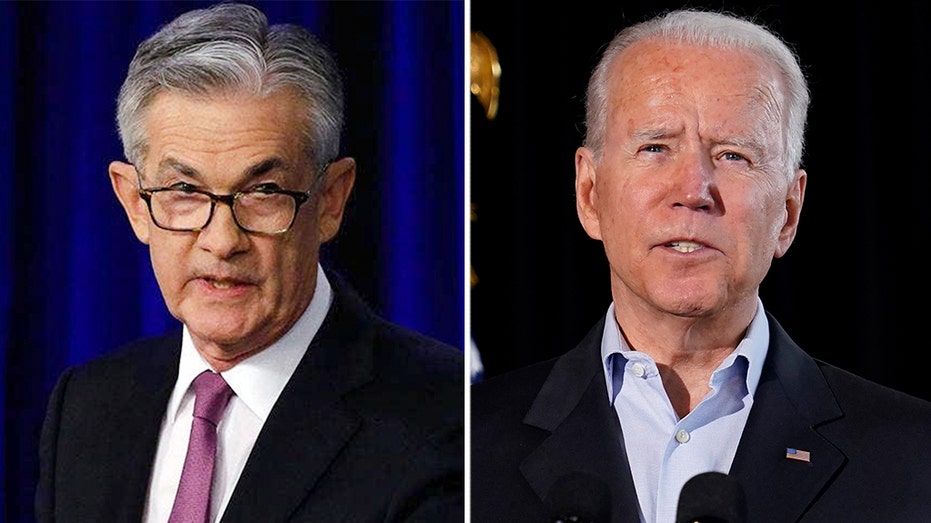 Jerome Powell and President Joe Biden