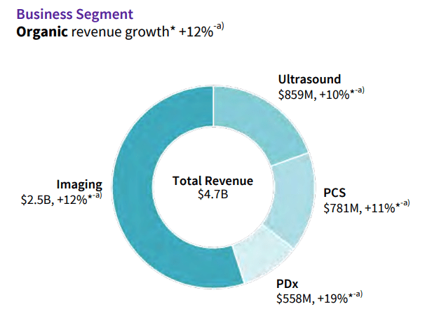 Business breakdown of GEHC