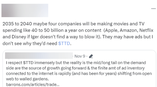 TTD vs AAPL GOOGL AMZN DIS NFLX