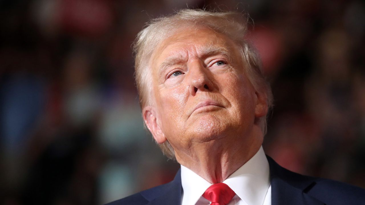 Republican presidential nominee and former President Donald Trump speaks at a rally in Harrisburg, Pennsylvania on July 31, 2024.